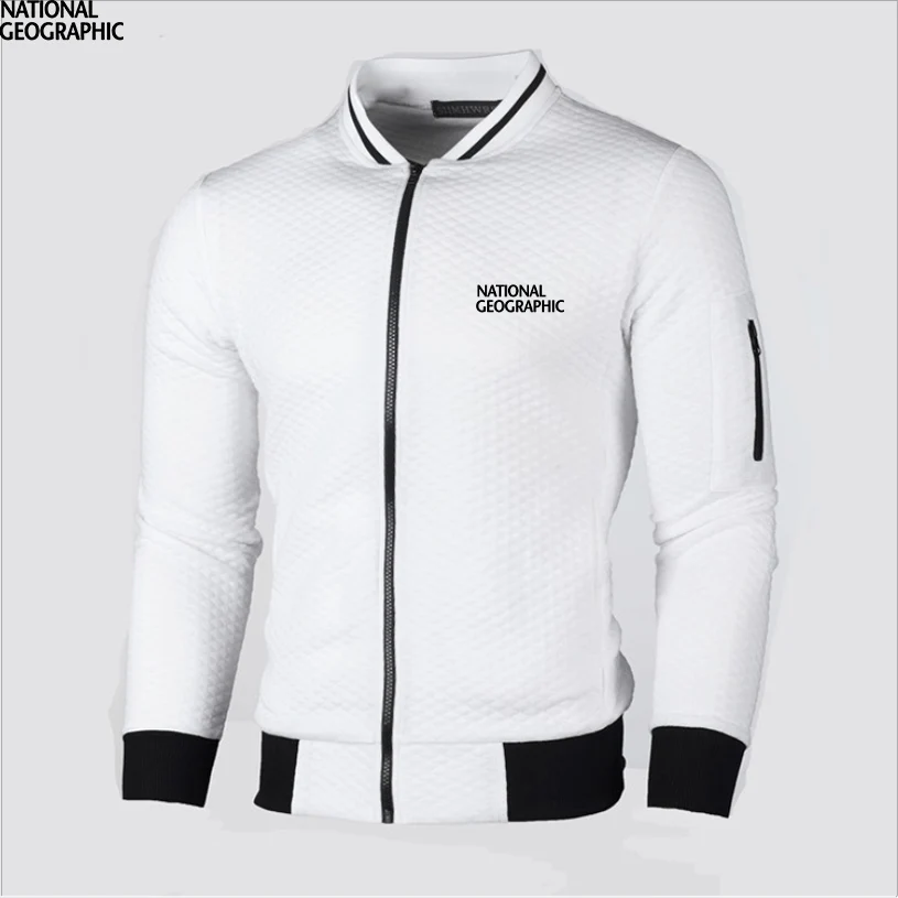 National Geographic Logo Fashion Stand Collar Zipper Jacke 2021 Spring Autumn New Men High Quality Long Sleeve Zipper Jacket Top 
National Geographic Logo Fashion Stand Collar Zipper Jacke 2021 Spring Autumn New Men High Quality Long Sleeve Zipper Jacket Top