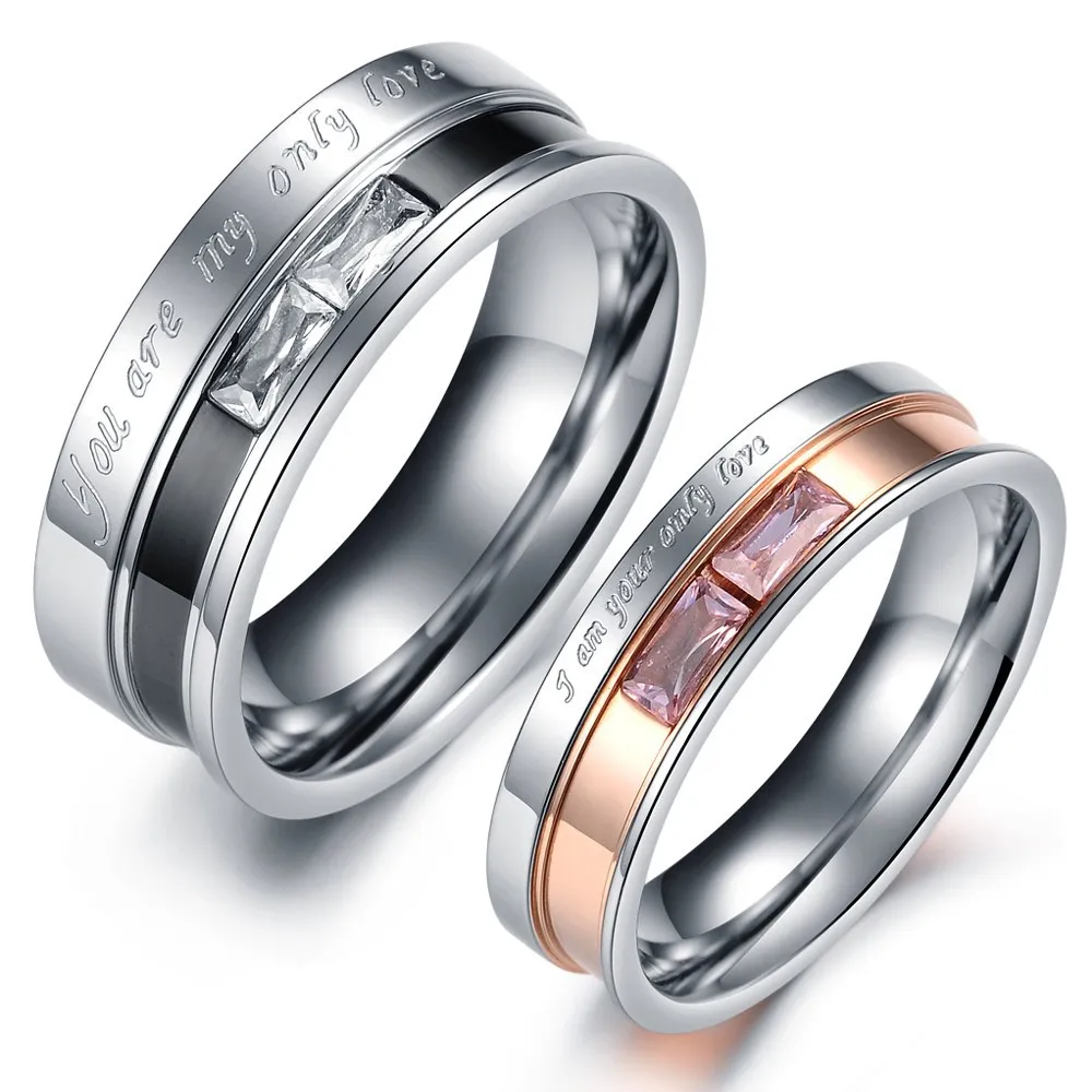 Bu-97 Jewelry wholesale English letters inlaid with crystal diamonds fashion titanium steel couple rings
Bu-97 Jewelry wholesale English letters inlaid with crystal diamonds fashion titanium steel couple rings