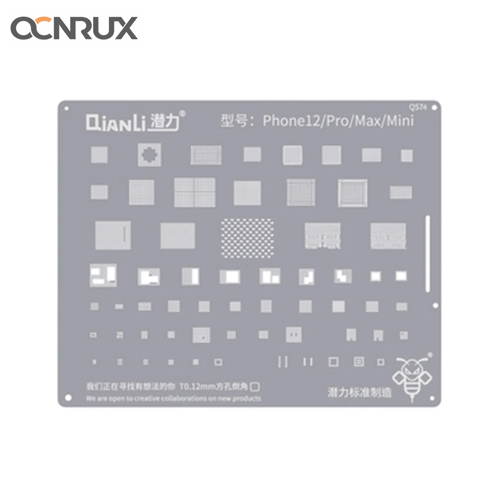 Набор трафаретов Qianli Bumblebee BGA, паяльная Оловянная паяльная сеть для посадки для iPhone 12/12Pro/12Pro Max/12 Mini 
Набор трафаретов Qianli Bumblebee BGA, паяльная Оловянная паяльная сеть для посадки для iPhone 12/12Pro/12Pro Max/12 Mini