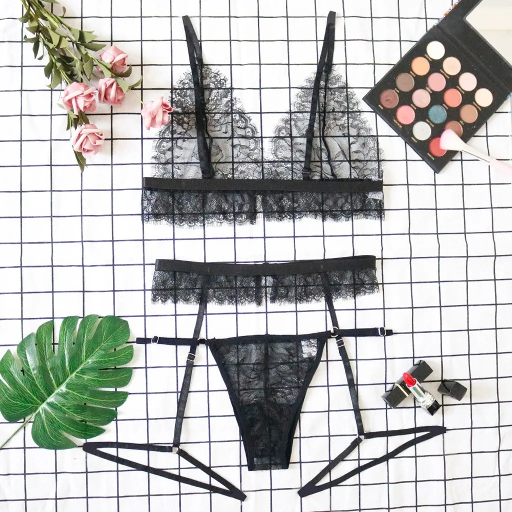 Sexy Lace Lingerie Women Underwear 3 Piece Hot See Through garter Bodycon Bra Patry Black Lingeries Bodydoll Sexy Comfor Sets
Sexy Lace Lingerie Women Underwear 3 Piece Hot See Through garter Bodycon Bra Patry Black Lingeries Bodydoll Sexy Comfor Sets