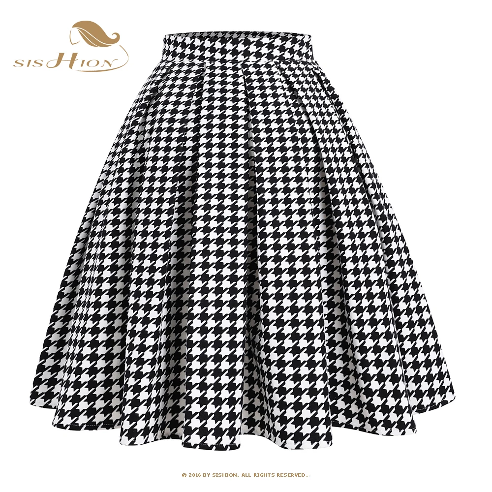 SISHION 2022 New Spring Houndstooth Pleated Women Skirt VD2601 Hepburn Style Jurken Ball Gown Big Swing French Skirts
SISHION 2022 New Spring Houndstooth Pleated Women Skirt VD2601 Hepburn Style Jurken Ball Gown Big Swing French Skirts