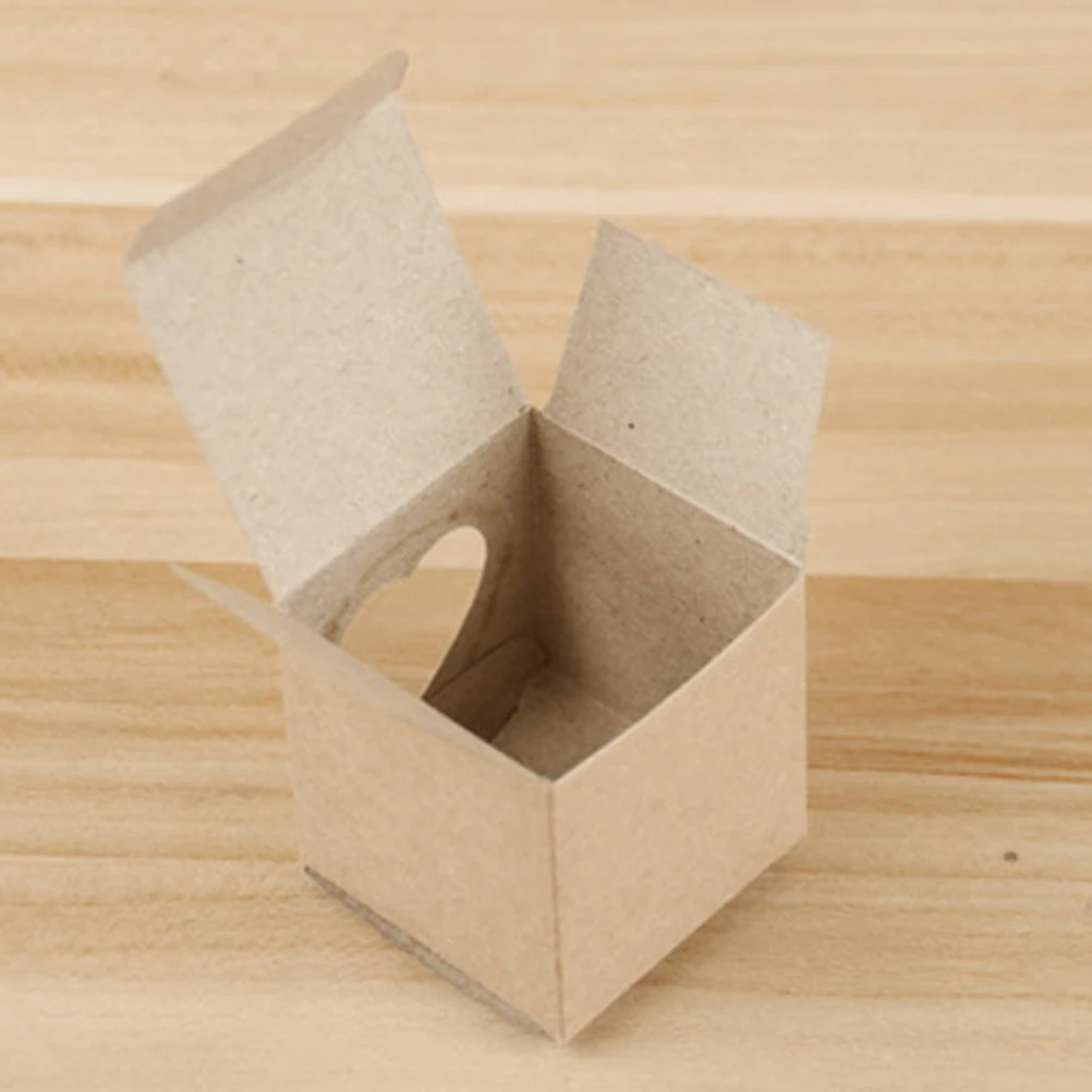 50 шт. квадратный крафт Бумага коробка со смотровым окошком коробки для шоколада и