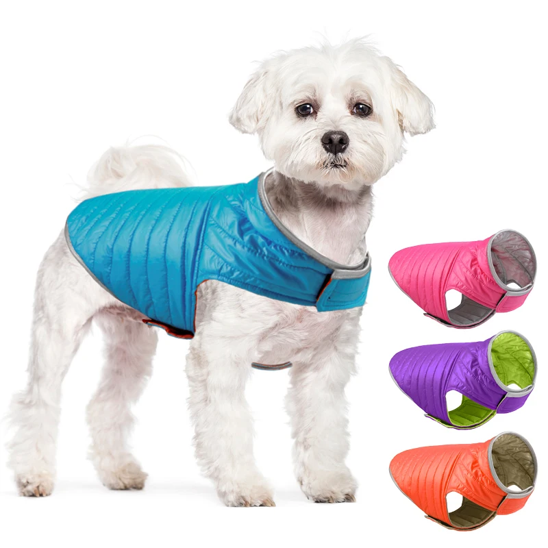 Winter New Pet Dog Clothes Contrast Color on Both Sides Wear Reflective Waterproof Puppy Jacket Dogs Vest Dogs Products
Winter New Pet Dog Clothes Contrast Color on Both Sides Wear Reflective Waterproof Puppy Jacket Dogs Vest Dogs Products