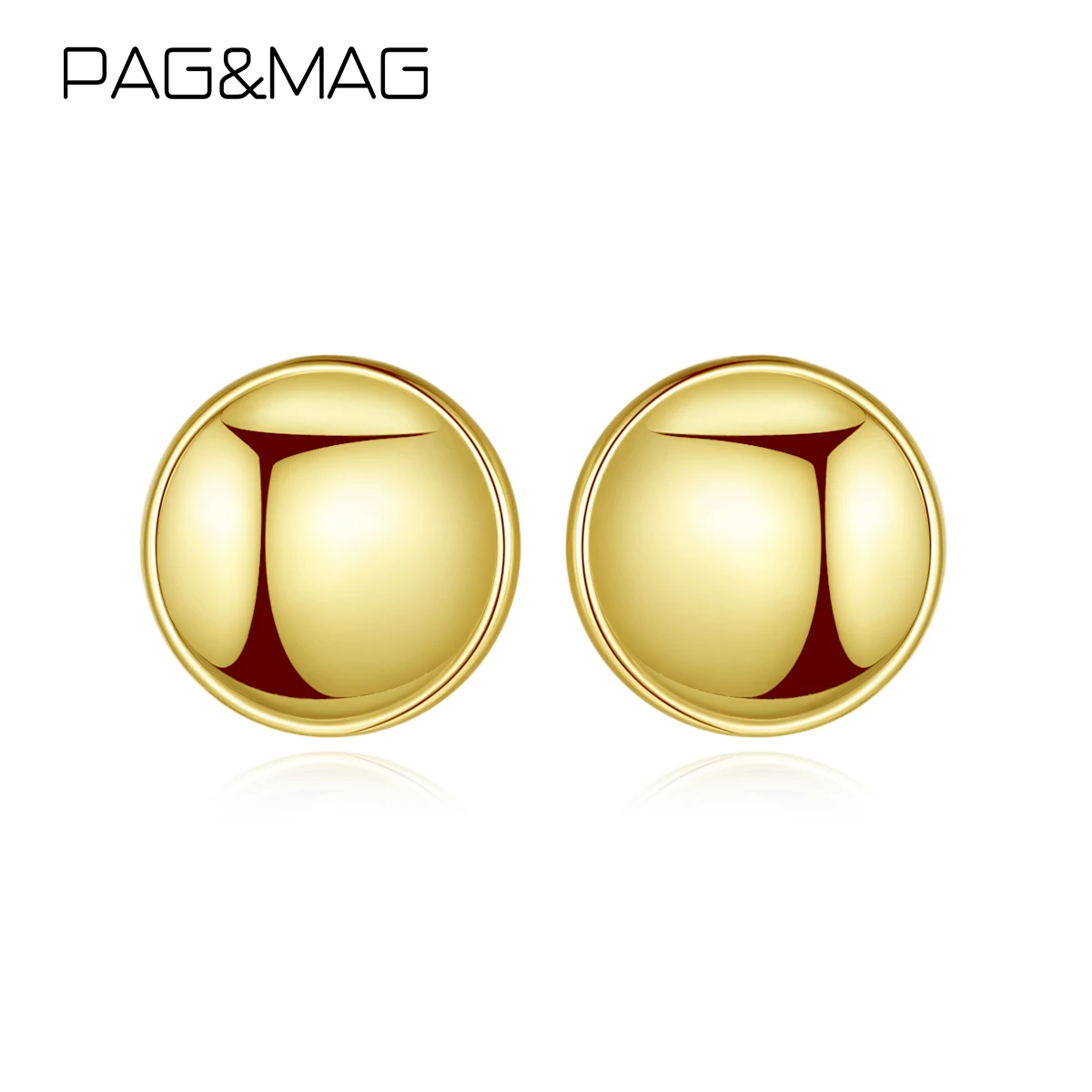 PAG&MAG Simple Round Circle 18K Gold Plated Stud Earrings Brushed Real Sterling Silver 925 Earrings For Women Jewelry Gift
PAG&MAG Simple Round Circle 18K Gold Plated Stud Earrings Brushed Real Sterling Silver 925 Earrings For Women Jewelry Gift