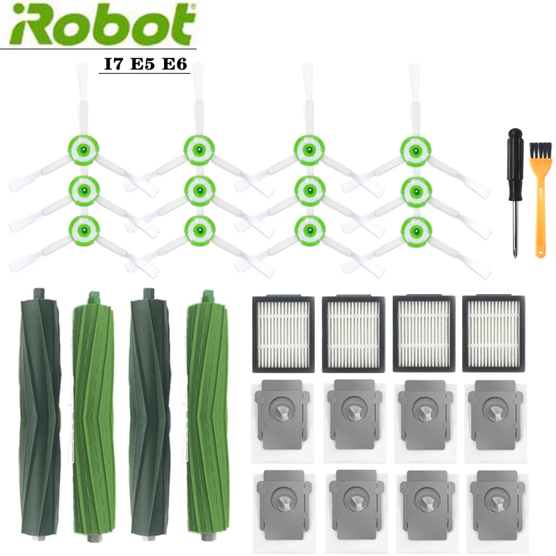HEPA-фильтр для IRobot Roomba i7, запчасти для уборочной машины E5 E6, основная щетка i7plus, комплект пылесборника, боковая щетка
HEPA-фильтр для IRobot Roomba i7, запчасти для уборочной машины E5 E6, основная щетка i7plus, комплект пылесборника, боковая щетка