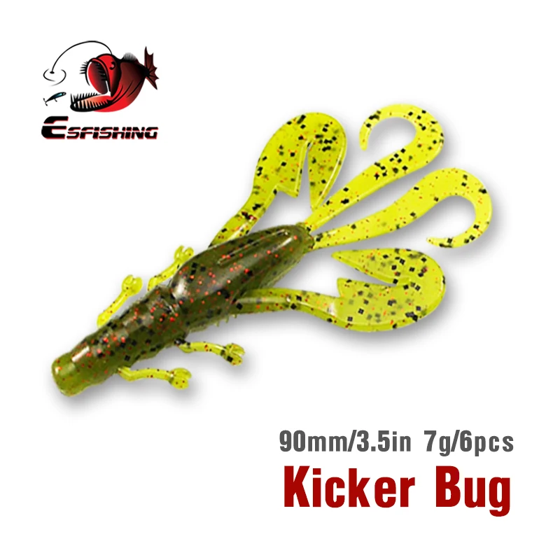 KESFISHING рыболовная приманка морской Kicker ошибка 9 см 7 г 6 шт. Мягкая для рыбалки Leurre