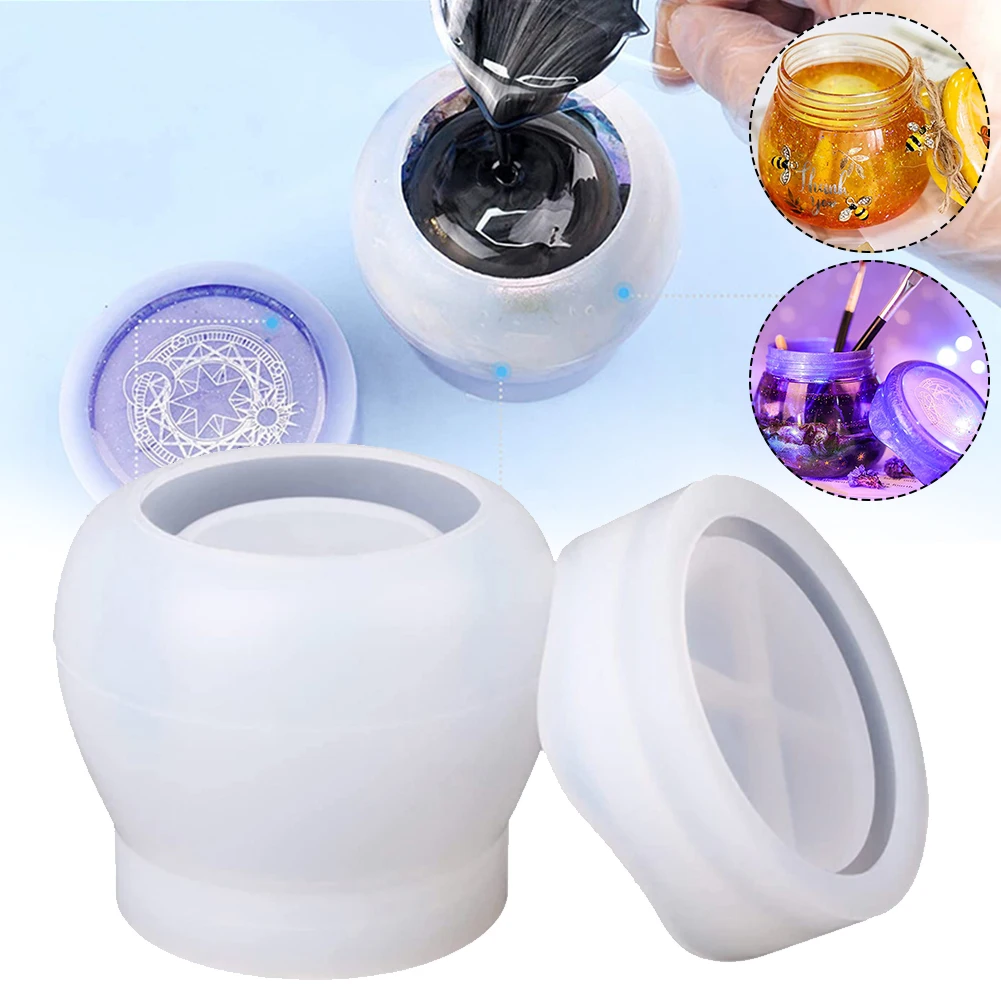 New Durable Silicone Jar With Lid Reusable Casting Pudding Mold Jewelry Storage Box Candle Flower Holder Crafts Diy Home Decor
New Durable Silicone Jar With Lid Reusable Casting Pudding Mold Jewelry Storage Box Candle Flower Holder Crafts Diy Home Decor