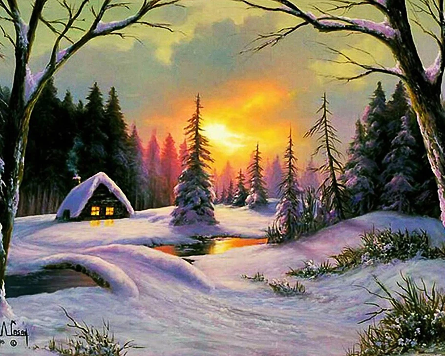 Snowing style Embroidery Counted Cross Stitch Kits Needlework - Crafts 14 ct DMC Color DIY Arts Handmade Decor R5439
Snowing style Embroidery Counted Cross Stitch Kits Needlework - Crafts 14 ct DMC Color DIY Arts Handmade Decor R5439