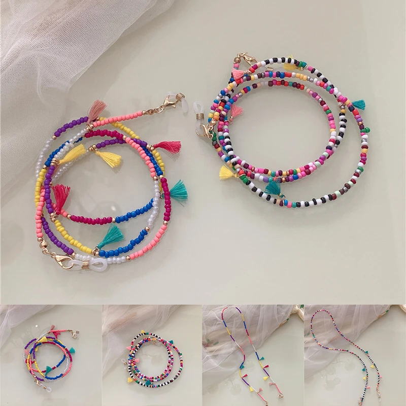 Colorful Tassel Beaded Beaded Glasses Chain Vintage Rice Beaded Beaded Mask Chain
Colorful Tassel Beaded Beaded Glasses Chain Vintage Rice Beaded Beaded Mask Chain