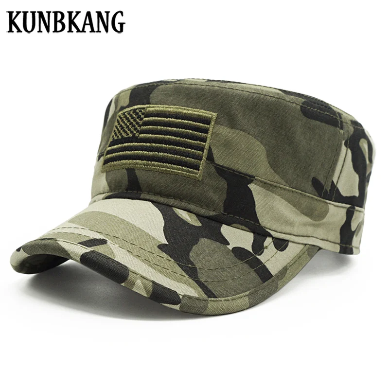 Новинка тактическая камуфляжная кепка KUNBKANG мужская бейсбольная с флагом сша