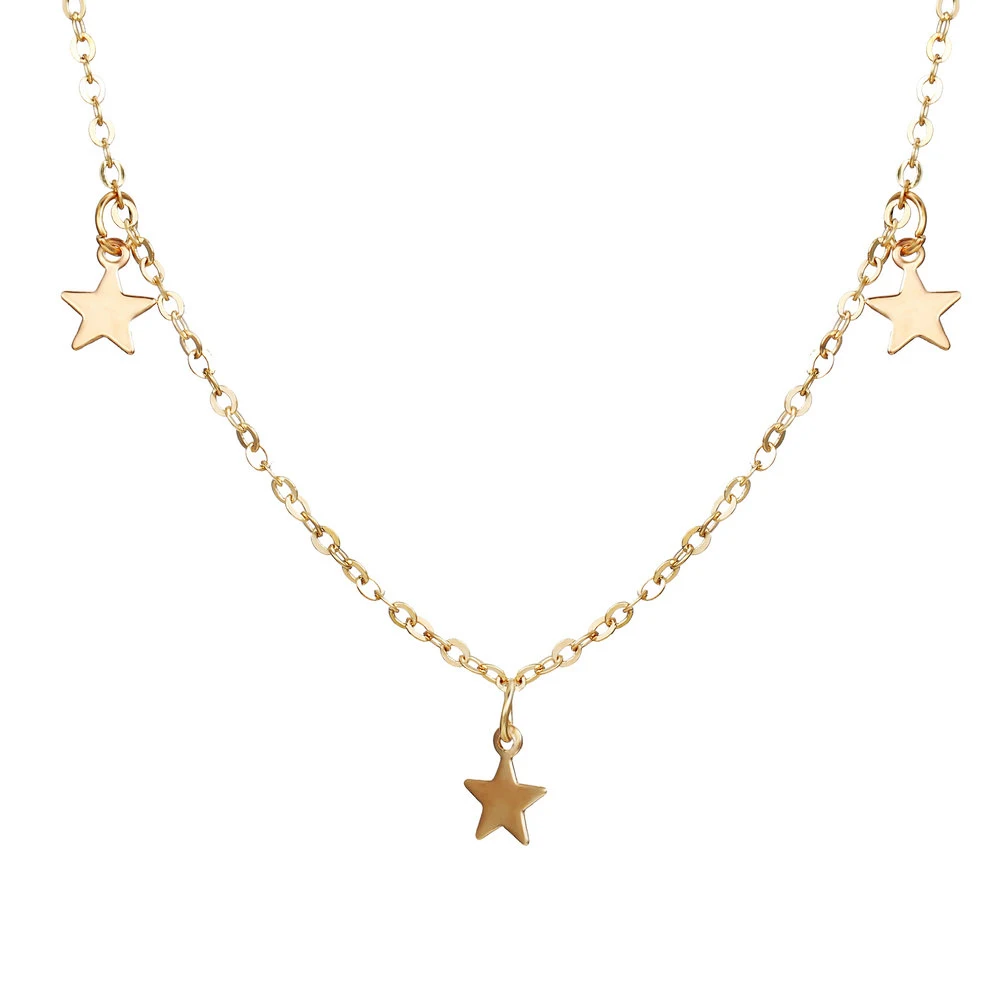 Trendy Stars Pendant Clavicle Chain Necklace for Women Girls Gold Color Chunky Choker Necklaces Boho Fashion Jewelry Gift
Trendy Stars Pendant Clavicle Chain Necklace for Women Girls Gold Color Chunky Choker Necklaces Boho Fashion Jewelry Gift
