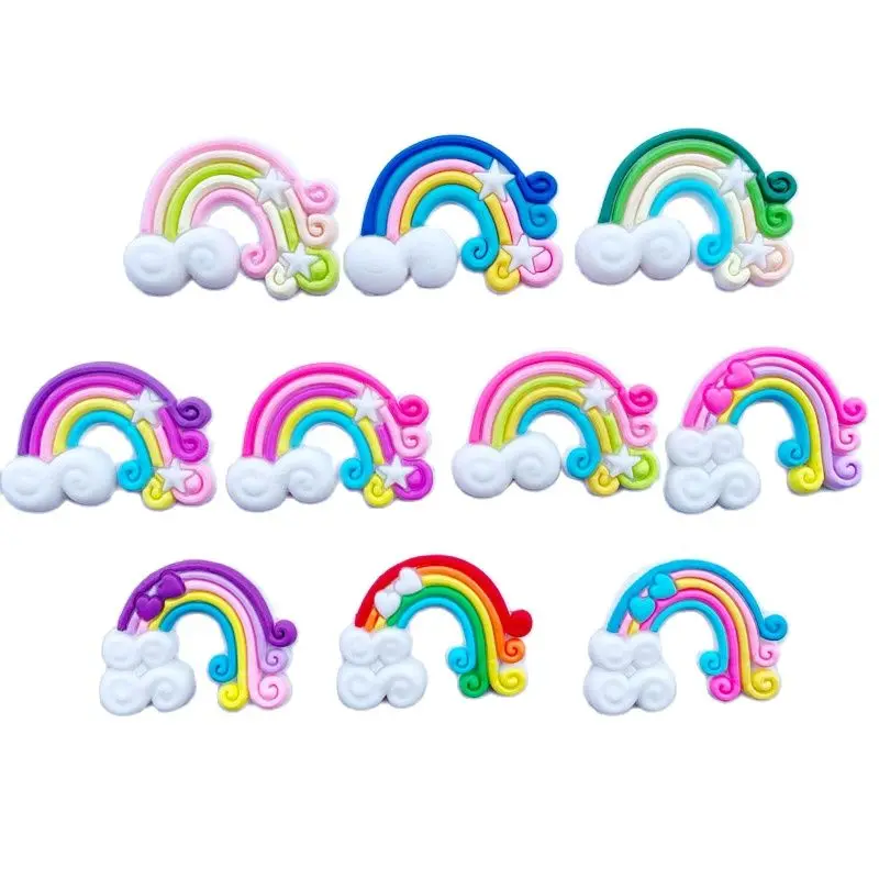 30 штук Новинка Kawaii мягкий клей мультфильм Радуга плоский DIY Искусственный Лук для волос аксессуары для украшения C52
30 штук Новинка Kawaii мягкий клей мультфильм Радуга плоский DIY Искусственный Лук для волос аксессуары для украшения C52