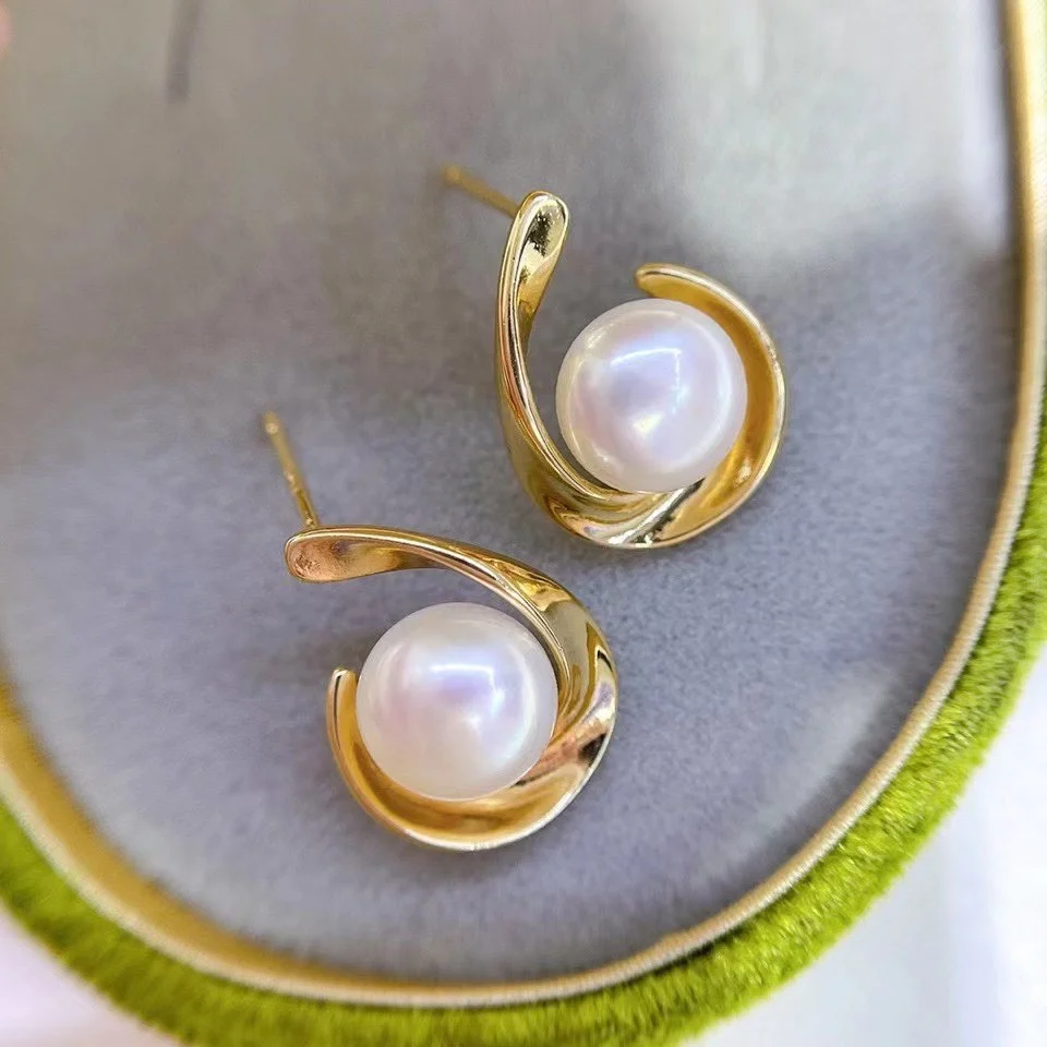 8-9mm Natural Freshwater Pearl Stud Earrings Summer/Winter Design Classic Earrings Jewelry DIY
8-9mm Natural Freshwater Pearl Stud Earrings Summer/Winter Design Classic Earrings Jewelry DIY