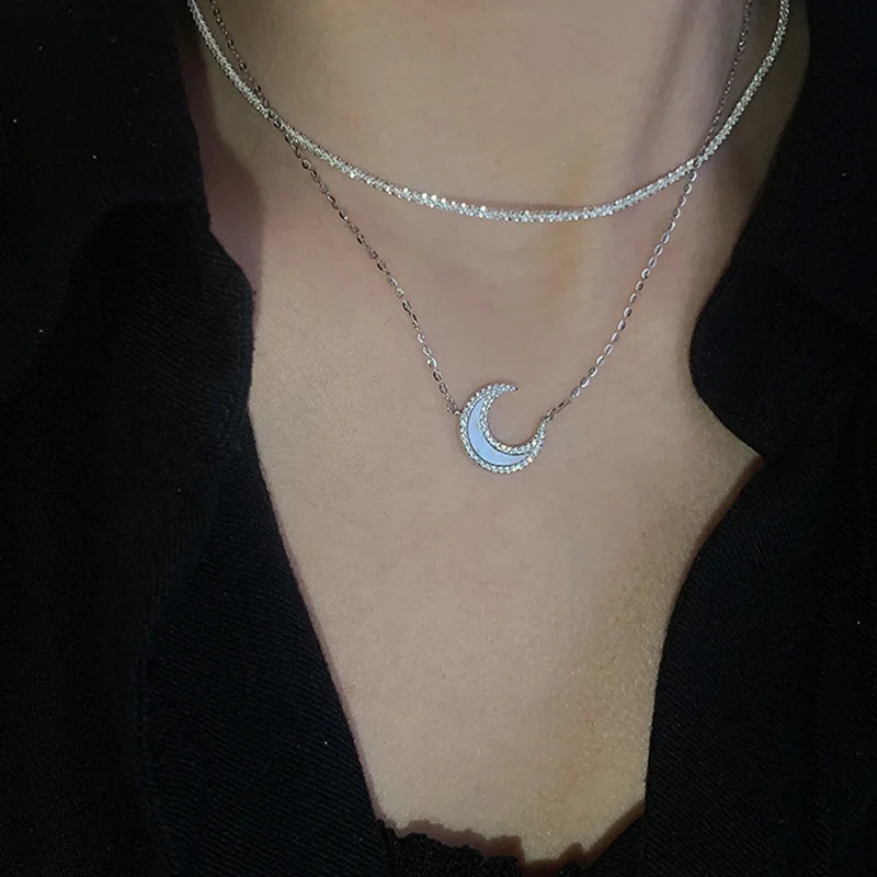 FMILY Minimalist 925 Sterling Silver Sweet Crescent Necklace Simple Gypsophila Romantic Clavicle Chain for Girlfriend Gift
FMILY Minimalist 925 Sterling Silver Sweet Crescent Necklace Simple Gypsophila Romantic Clavicle Chain for Girlfriend Gift