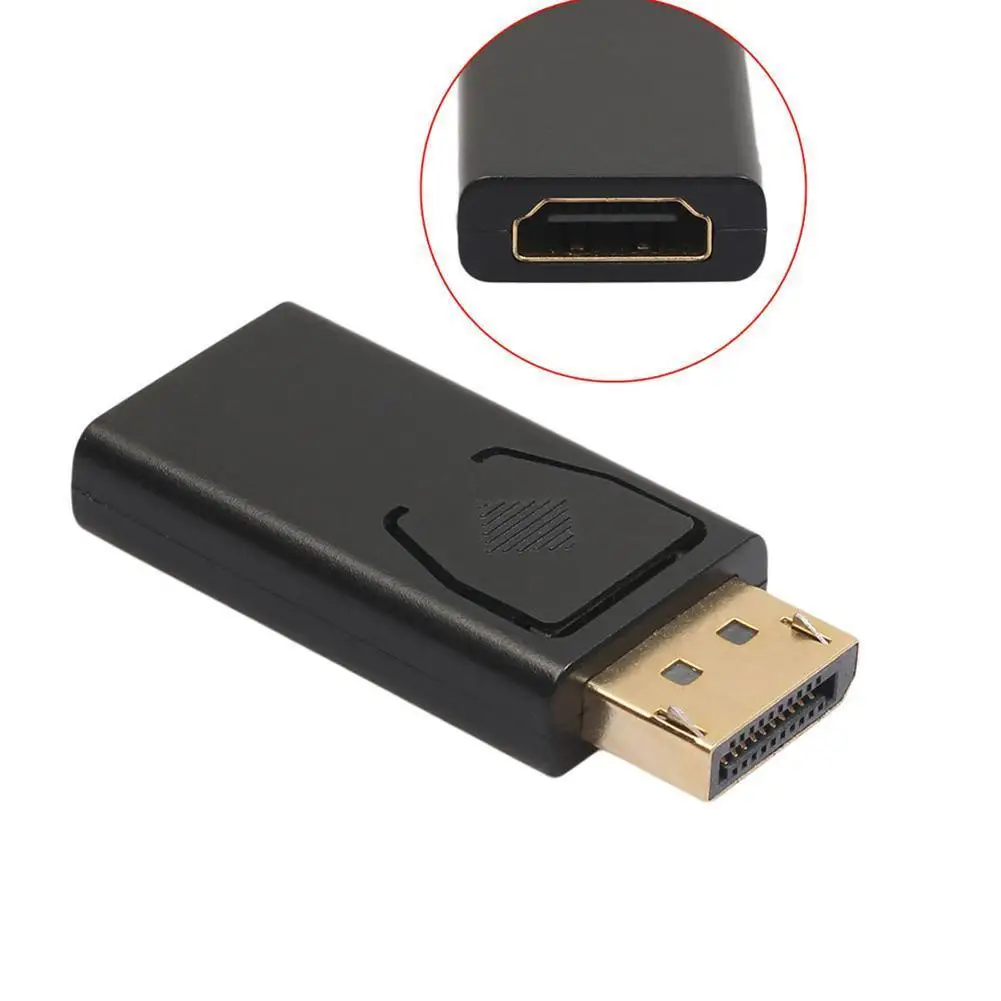 

Переходник для порта дисплея DP папа-HDMI-совместимый мама черный высокий Dp ПК для HDTV к качественному преобразователю 1080P/4K Hdmi X5Q8