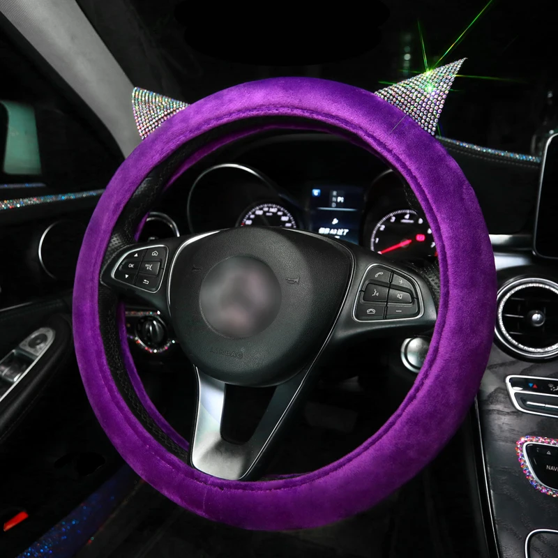 Luxury Crystal Colorful Rhinestone Car Steering Wheel Covers Diamante Purple Car Covered Steering-Wheel Plush Accessories
Luxury Crystal Colorful Rhinestone Car Steering Wheel Covers Diamante Purple Car Covered Steering-Wheel Plush Accessories