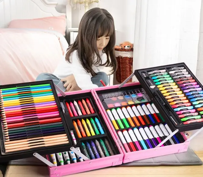 145 painting sets in aluminum boxes Crayon watercolor brush Gift box of painting tools
145 painting sets in aluminum boxes Crayon watercolor brush Gift box of painting tools