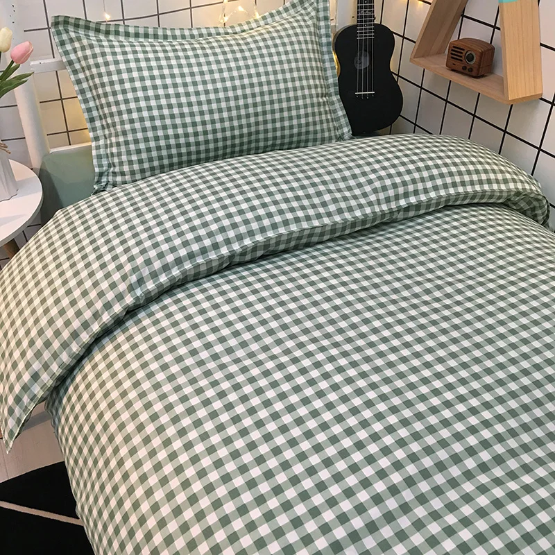 Student Dormitory Bed Three-Piece Set Minimalist Washed Cotton Bed Sheet Quilt Cover Four-Piece Set Single Bedding Men
Student Dormitory Bed Three-Piece Set Minimalist Washed Cotton Bed Sheet Quilt Cover Four-Piece Set Single Bedding Men