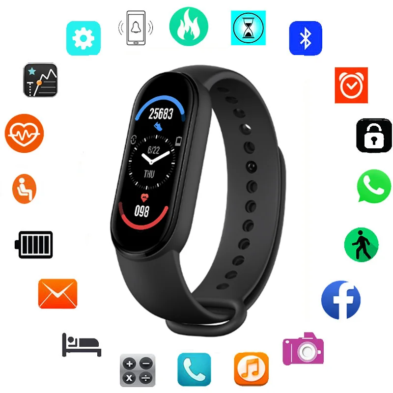 2021 M6 Smart Watch Men Women Heart Rate Monitor Blood Pressure Fitness Tracker Smartwatch Sports Bracelet Clock For Xiaomi iOS
2021 M6 Smart Watch Men Women Heart Rate Monitor Blood Pressure Fitness Tracker Smartwatch Sports Bracelet Clock For Xiaomi iOS