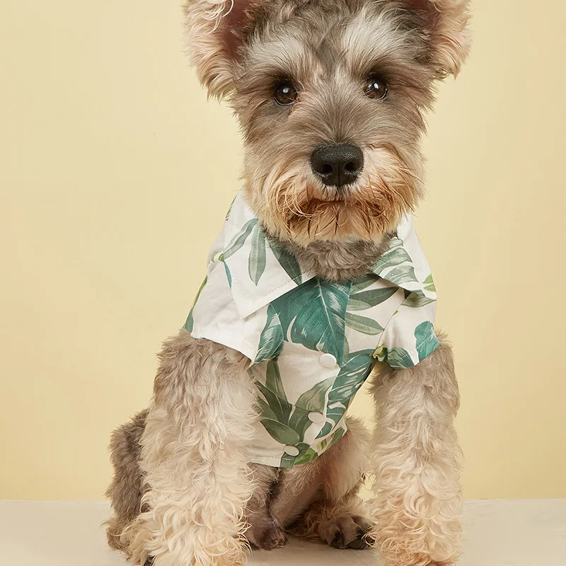 Dog Shirts Leaves Print T-shirt for Dog Summer Hawaiian Pet Clothing Polyester Cool Dog Clothes Short Sleeve Pet Shirt
Dog Shirts Leaves Print T-shirt for Dog Summer Hawaiian Pet Clothing Polyester Cool Dog Clothes Short Sleeve Pet Shirt