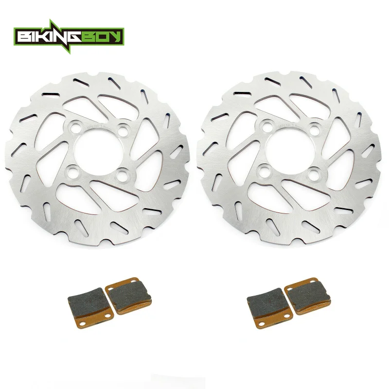 BIKINGBOY For Yamaha YFM 350 F Wolverine 95 96 97 98 99 00 01 02 03 04 05 Front Brake Discs Disks Rotors + Pads Stainless Steel 
BIKINGBOY For Yamaha YFM 350 F Wolverine 95 96 97 98 99 00 01 02 03 04 05 Front Brake Discs Disks Rotors + Pads Stainless Steel