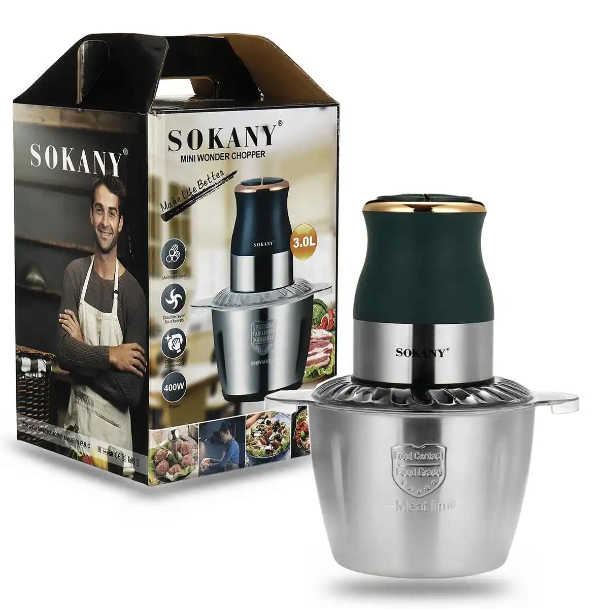 3L Stainless Steel Meat Grinder 2 Speeds Power Electric Chopper Meat Grinder Household Automatic Mincing Machine Food Processor
3L Stainless Steel Meat Grinder 2 Speeds Power Electric Chopper Meat Grinder Household Automatic Mincing Machine Food Processor