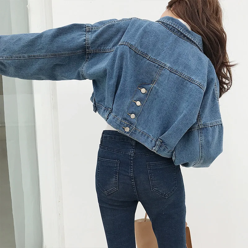 2020 New Drop Shoulder Long Sleeve Women Denim Jacket Fashion Denim Coats Women Causel Single Breasted Short Jackets
2020 New Drop Shoulder Long Sleeve Women Denim Jacket Fashion Denim Coats Women Causel Single Breasted Short Jackets