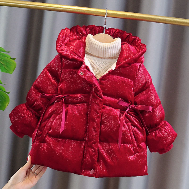 Children Girls Winter Hooded Thicken Parkas Bow Tie Padded Warm Coats for Toddler Kids Girl Top Clothes
Children Girls Winter Hooded Thicken Parkas Bow Tie Padded Warm Coats for Toddler Kids Girl Top Clothes
