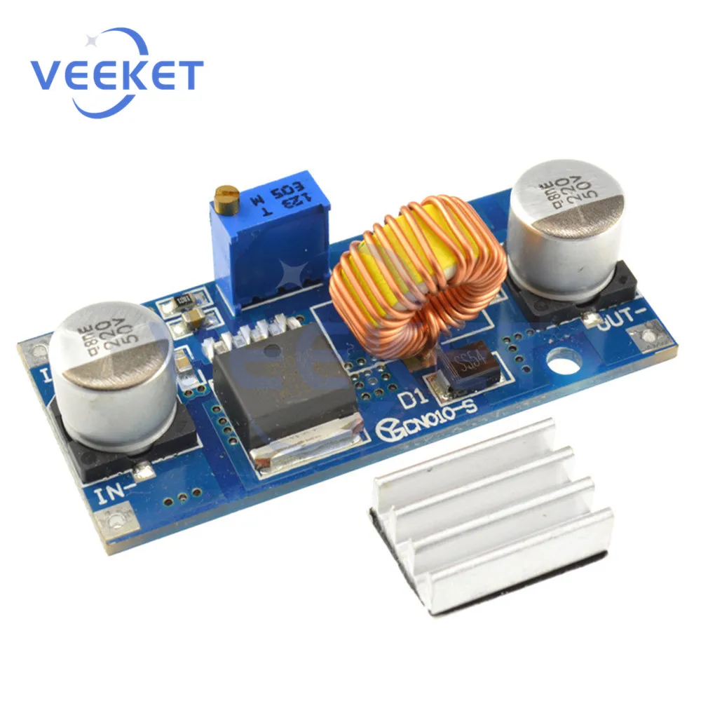 XL4015 5A Step Down Adjustable Power Supply Module DC-DC 4-38V to 1.25-36V 24V 12V 9V 5V LED Lithium Charger Board + Heat Sink
XL4015 5A Step Down Adjustable Power Supply Module DC-DC 4-38V to 1.25-36V 24V 12V 9V 5V LED Lithium Charger Board + Heat Sink
