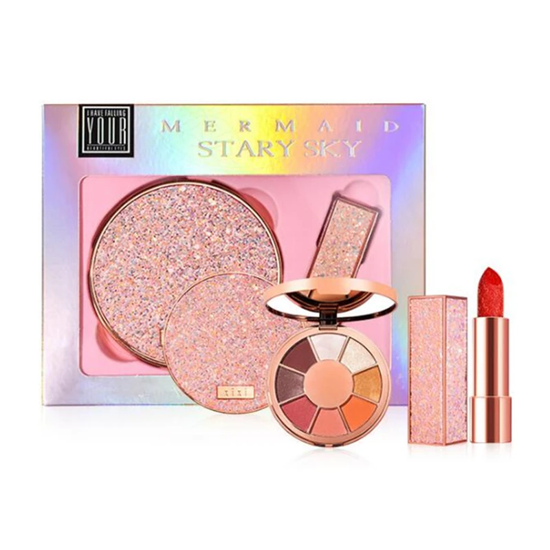 New High Quality Stars Shining 2PCS Mixed Makeup Set,Fashion Cosmetics Kit,Magic Eyeshadow,Bright Water Lipstick,Natural Make Up
New High Quality Stars Shining 2PCS Mixed Makeup Set,Fashion Cosmetics Kit,Magic Eyeshadow,Bright Water Lipstick,Natural Make Up
