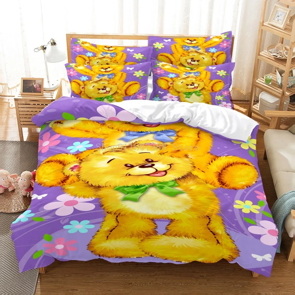 Cartoon Series Bear Flower Bedding Set Animal Quilt Covers Pillowcase Cute Duvet Cover For Kids Bedclothes Colorful Home Textile
Cartoon Series Bear Flower Bedding Set Animal Quilt Covers Pillowcase Cute Duvet Cover For Kids Bedclothes Colorful Home Textile