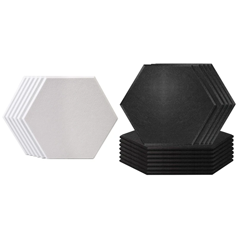 Звукоизоляционные панели 32 шт., шестиугольные акустические панели, 12 шт. белых и 20 шт. черных 
Звукоизоляционные панели 32 шт., шестиугольные акустические панели, 12 шт. белых и 20 шт. черных