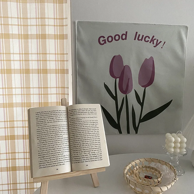 Korean Ins Color Tulip Good Lucky Wall Hanging Cartoon Illustration Background Cloth Simple Bedroom Home Decor Tapestry 50*50cm
Korean Ins Color Tulip Good Lucky Wall Hanging Cartoon Illustration Background Cloth Simple Bedroom Home Decor Tapestry 50*50cm