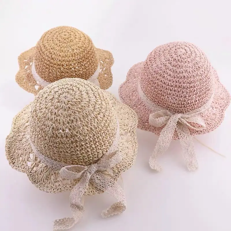 New Summer straw hats For Baby girls breathable lace Cap bow Beach Sun Hat Wide brim Kids Princess Outdoor travel sunscreen Hat
New Summer straw hats For Baby girls breathable lace Cap bow Beach Sun Hat Wide brim Kids Princess Outdoor travel sunscreen Hat