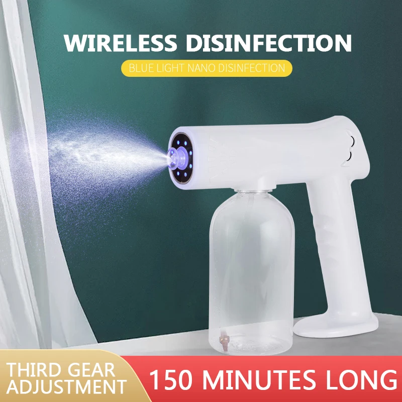800ML Touch Control Atomizing Disinfection Sprayer USB Charging Disinfection Gun Wireless Blue Light Nano Sanitizer Sprayer Gun
800ML Touch Control Atomizing Disinfection Sprayer USB Charging Disinfection Gun Wireless Blue Light Nano Sanitizer Sprayer Gun