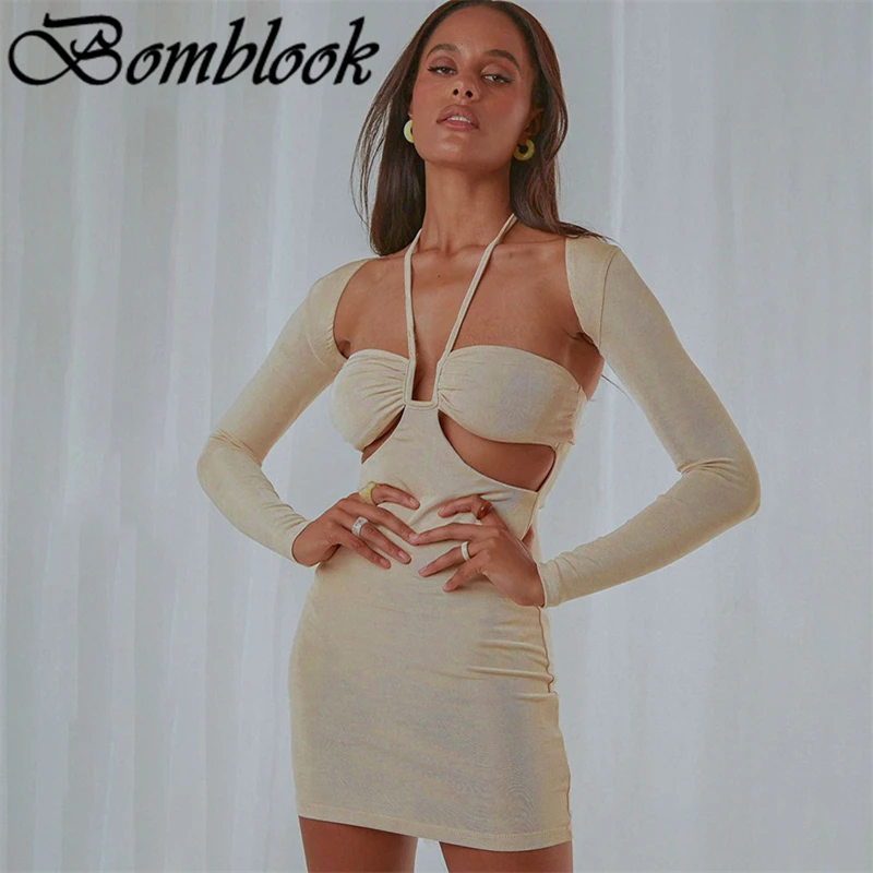 Bomblook Beach Leisure Vacation Bodycon Dresses For Women 2021 Summer Patchwork Halter Backless Mixi Dress Female Streetwears
Bomblook Beach Leisure Vacation Bodycon Dresses For Women 2021 Summer Patchwork Halter Backless Mixi Dress Female Streetwears