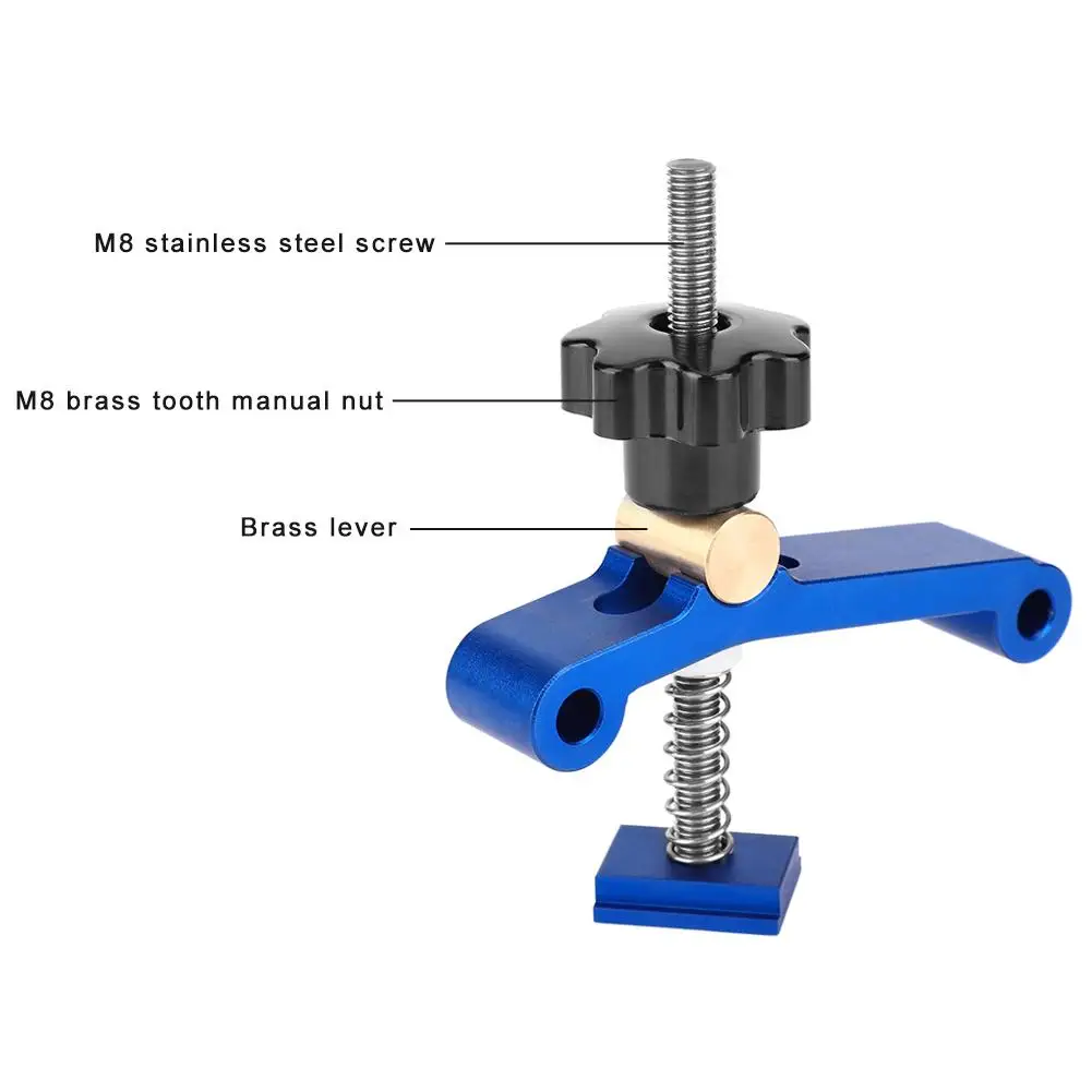 T Track Aluminum Alloy Wood Clamp Rail Slide Slot Stopper M8 Screw Positioning Limiter Miter Clip Fixed Clamp Woodworking Tools
T Track Aluminum Alloy Wood Clamp Rail Slide Slot Stopper M8 Screw Positioning Limiter Miter Clip Fixed Clamp Woodworking Tools
