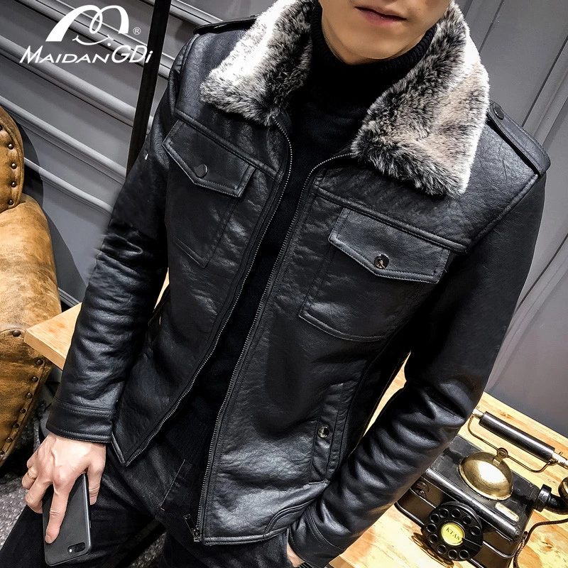 MaiDangDi Men Jacket 2021 Winter Faux Fur Coat Casual Motor PU Leather Male Spring Autumn Solid Color Vintage Pele E P Overcoat
MaiDangDi Men Jacket 2021 Winter Faux Fur Coat Casual Motor PU Leather Male Spring Autumn Solid Color Vintage Pele E P Overcoat