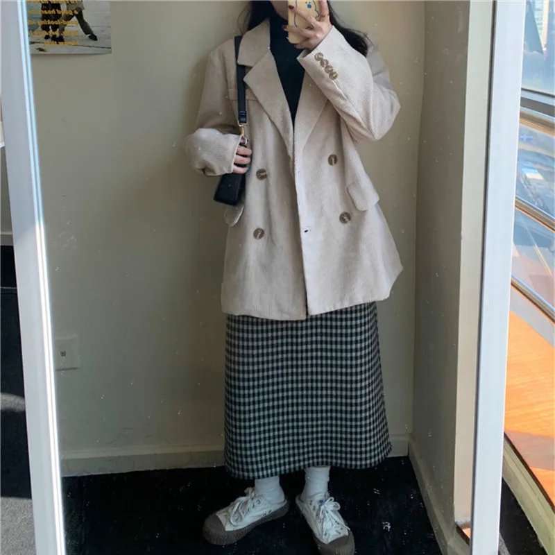 XIBUSANA Blazers for Women's 2020 Autumn Winter New Blue Solid Single Breasted Notched Collar Loose Corduroy Suit Jacket Female
XIBUSANA Blazers for Women's 2020 Autumn Winter New Blue Solid Single Breasted Notched Collar Loose Corduroy Suit Jacket Female