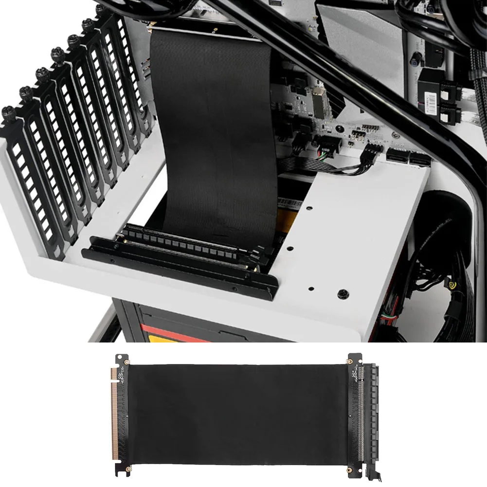 PCIe 3,0 16X Удлинительный кабель Шнур 180 градусов PCI Express 16X для 16X Riser карты гибкая лента Extender
PCIe 3,0 16X Удлинительный кабель Шнур 180 градусов PCI Express 16X для 16X Riser карты гибкая лента Extender