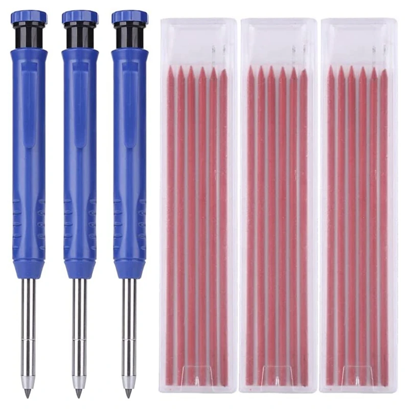 Solid Woodworking Pencil Set with Refill Deep Hole Mechanical Pencil Tool for Woodworker Carpenter Scriber
Solid Woodworking Pencil Set with Refill Deep Hole Mechanical Pencil Tool for Woodworker Carpenter Scriber