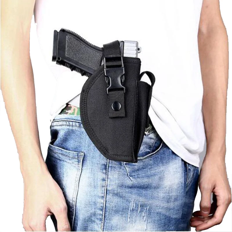 Universal Tactical Molle Airsoft Pistol Glock Holster Concealed Gun Carry Case Military Magazine Pouch Handgun Hunting Accessory
Universal Tactical Molle Airsoft Pistol Glock Holster Concealed Gun Carry Case Military Magazine Pouch Handgun Hunting Accessory
