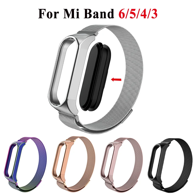 Metal Strap for Xiaomi Mi Band 6 5 4 3 Stainless Steel Magnetic Suction Bracelet for Mi Band 6 Mi 5 Mi 4 Mi 3 Strap Wristbands
Metal Strap for Xiaomi Mi Band 6 5 4 3 Stainless Steel Magnetic Suction Bracelet for Mi Band 6 Mi 5 Mi 4 Mi 3 Strap Wristbands