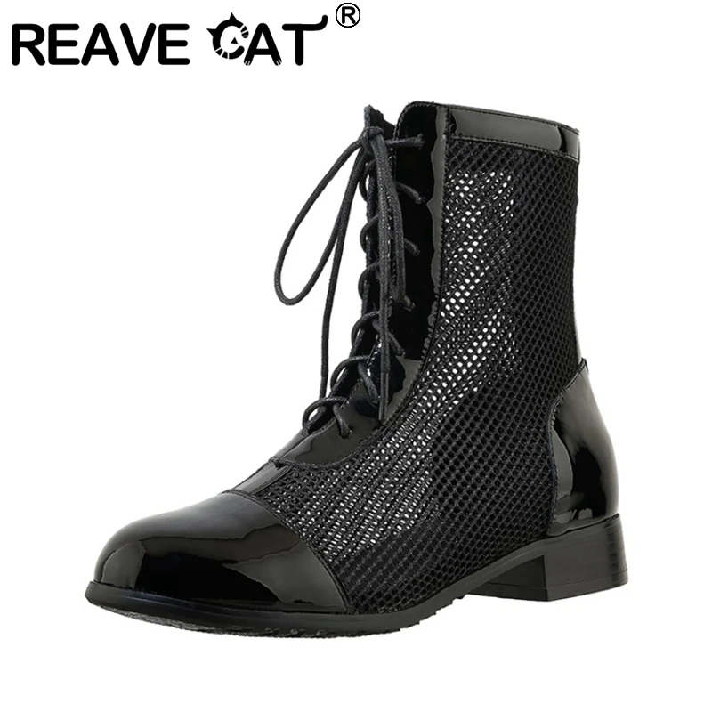 REAVE CAT/Новинка; Летние женские ботильоны 2021 круглый носок 3,5 см квадратный каблук Лакированная кожа сетка размер 43 пикантные туфли со шнуровк...
REAVE CAT/Новинка; Летние женские ботильоны 2021 круглый носок 3,5 см квадратный каблук Лакированная кожа сетка размер 43 пикантные туфли со шнуровк...