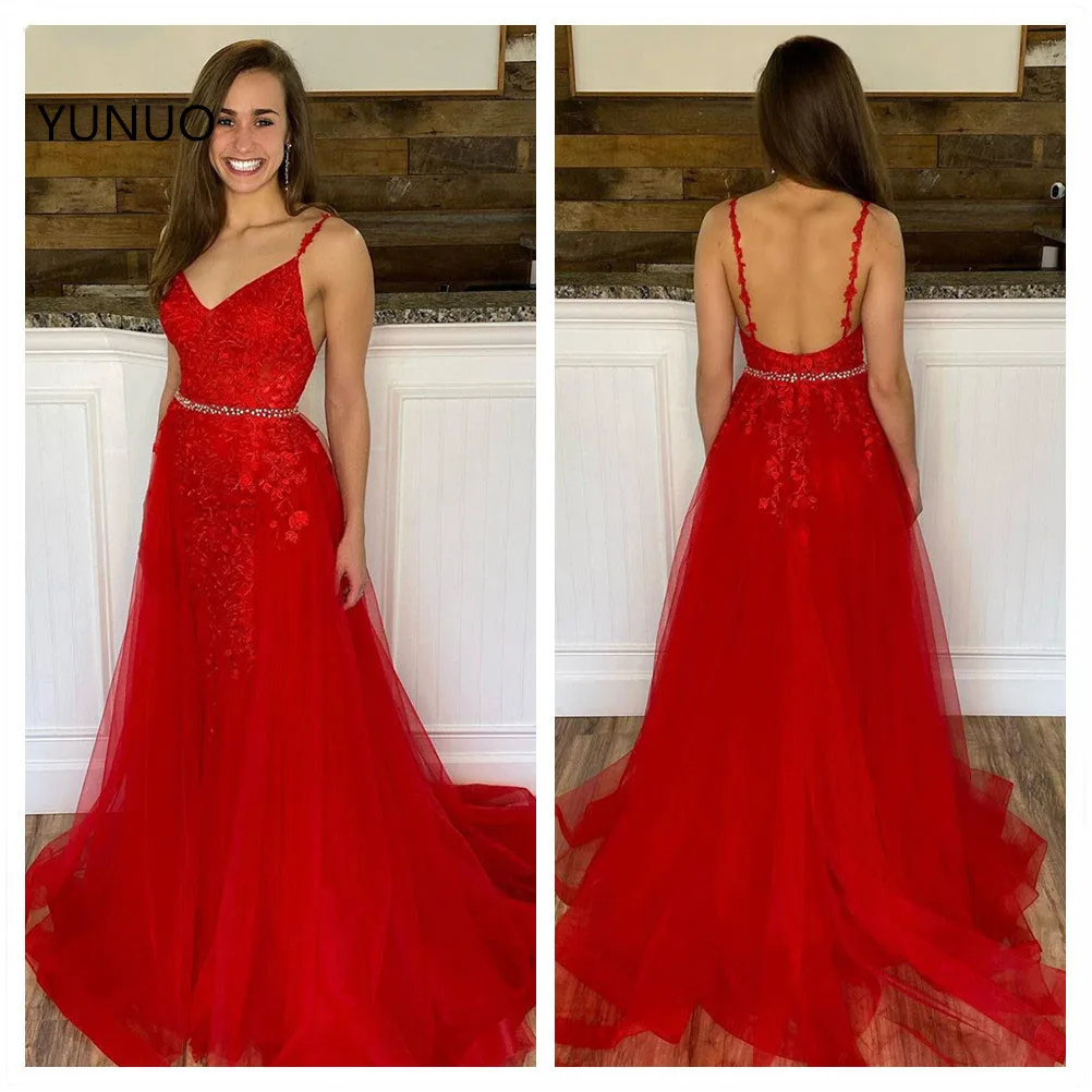 YUNUO Tulle Red A-line Prom Pageant Dresses vestidos de fiesta largos Appliques Crystals Evening Gowns elegantes de gala
YUNUO Tulle Red A-line Prom Pageant Dresses vestidos de fiesta largos Appliques Crystals Evening Gowns elegantes de gala