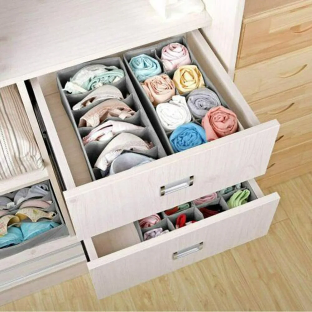 3pcs Foldable Underwear Bra Fabric Socks Box Storage Organizer Drawer Dividers JS23
3pcs Foldable Underwear Bra Fabric Socks Box Storage Organizer Drawer Dividers JS23