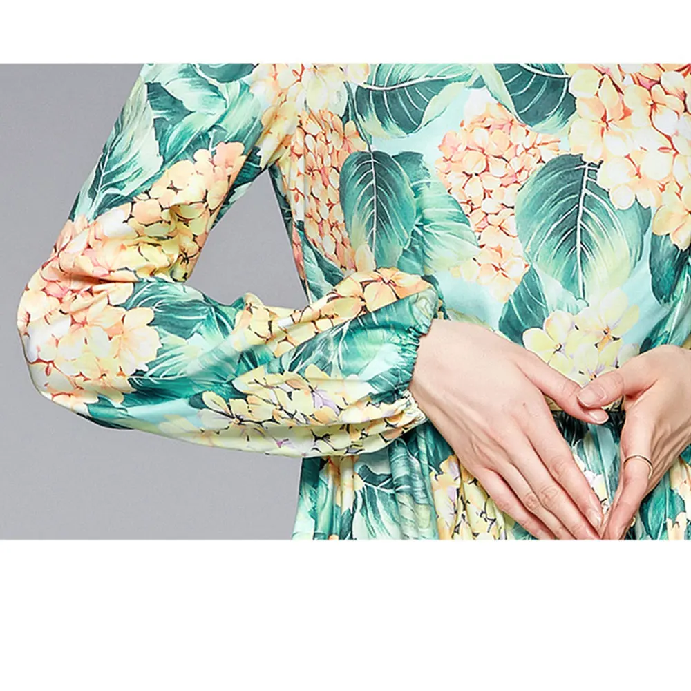 Merchll 2021 New Fashon Summer Long Lantern Sleeve Slim Midi Dress Woman Elegant Green Flower Print O Neck Party Dresses M66837
Merchll 2021 New Fashon Summer Long Lantern Sleeve Slim Midi Dress Woman Elegant Green Flower Print O Neck Party Dresses M66837