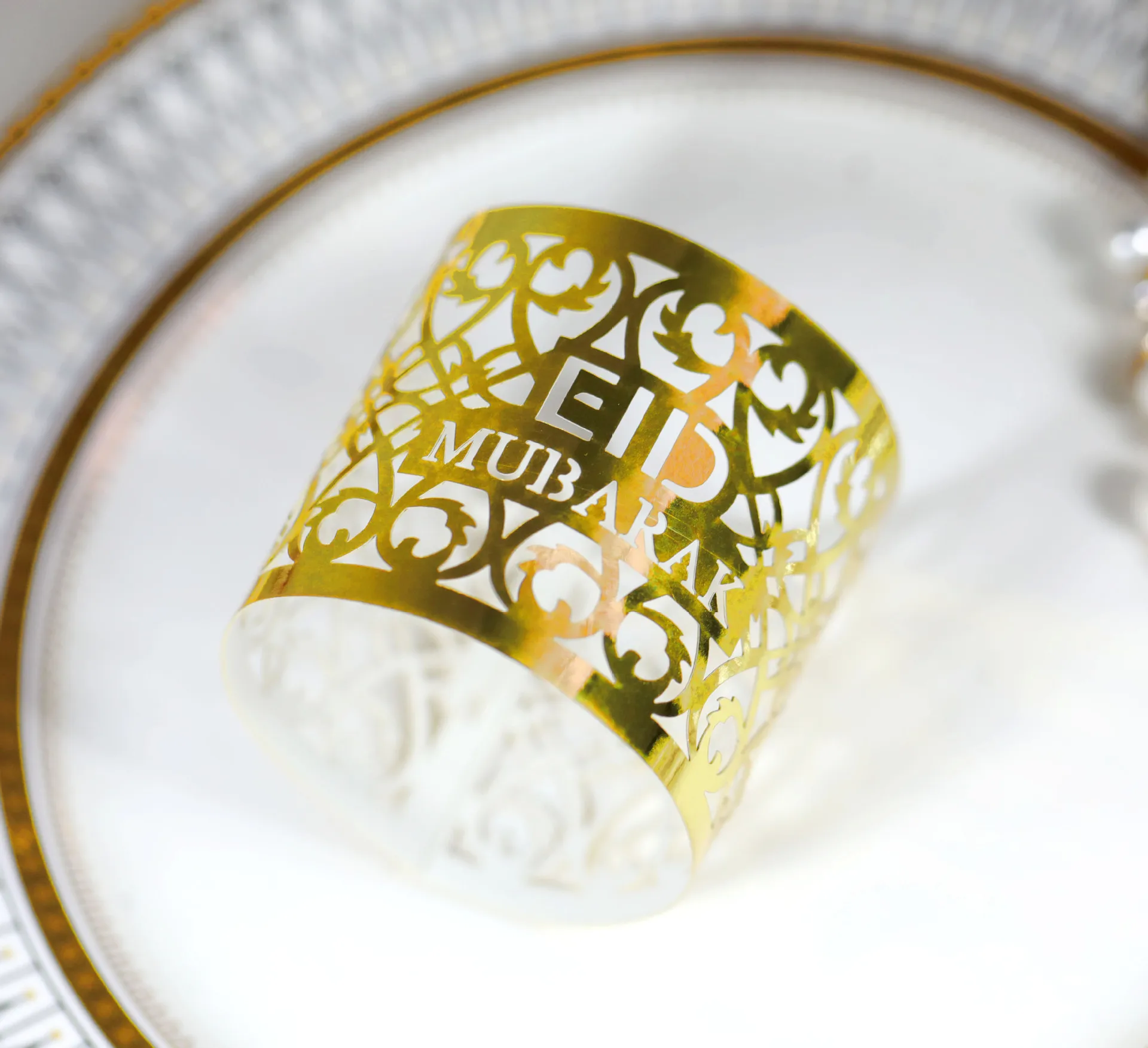 Gold Silver Paper Napkin Rings, 50pcs/set Ramadan Eid Mubarak Napkin Holder Rings For Holiday Decorations For Eid Al Fitr & Adha
Gold Silver Paper Napkin Rings, 50pcs/set Ramadan Eid Mubarak Napkin Holder Rings For Holiday Decorations For Eid Al Fitr & Adha