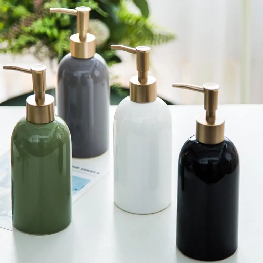 Leakage-proof 420ml Liquid Soap Shampoo Lotion Shower Gel Ceramic Empty Pump Bottle Container Refillable Bottles Accessories
Leakage-proof 420ml Liquid Soap Shampoo Lotion Shower Gel Ceramic Empty Pump Bottle Container Refillable Bottles Accessories