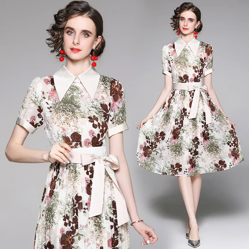 Simgent Pleated Dress Korean Summer Women Turn Down Collar Single Breasted A Line Elegant Dresses Vestidos Robe Femme SG15144
Simgent Pleated Dress Korean Summer Women Turn Down Collar Single Breasted A Line Elegant Dresses Vestidos Robe Femme SG15144